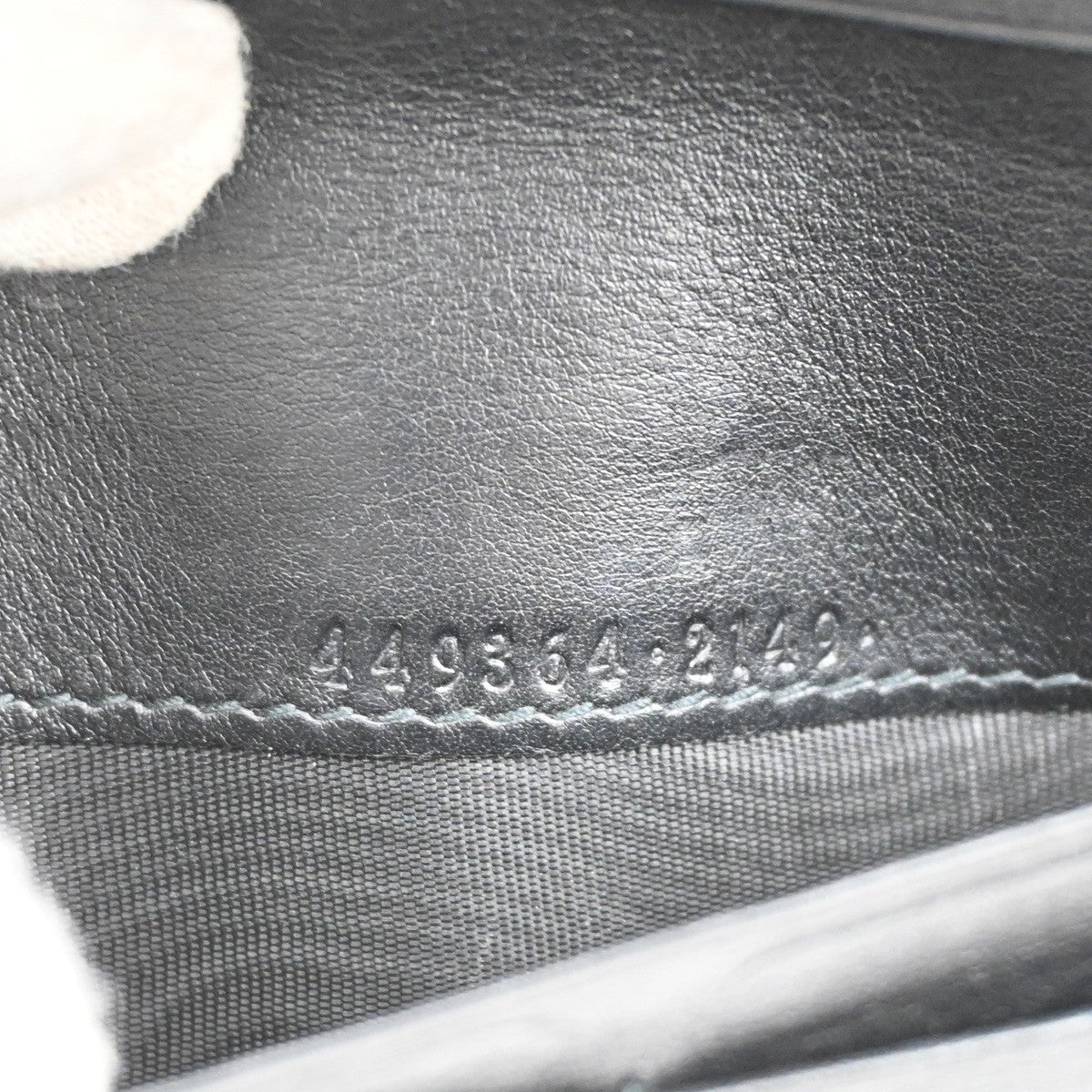 GUCCI Logo Guccissima GG Pattern Long Zipper Wallet Leather Black Gold 65FC165