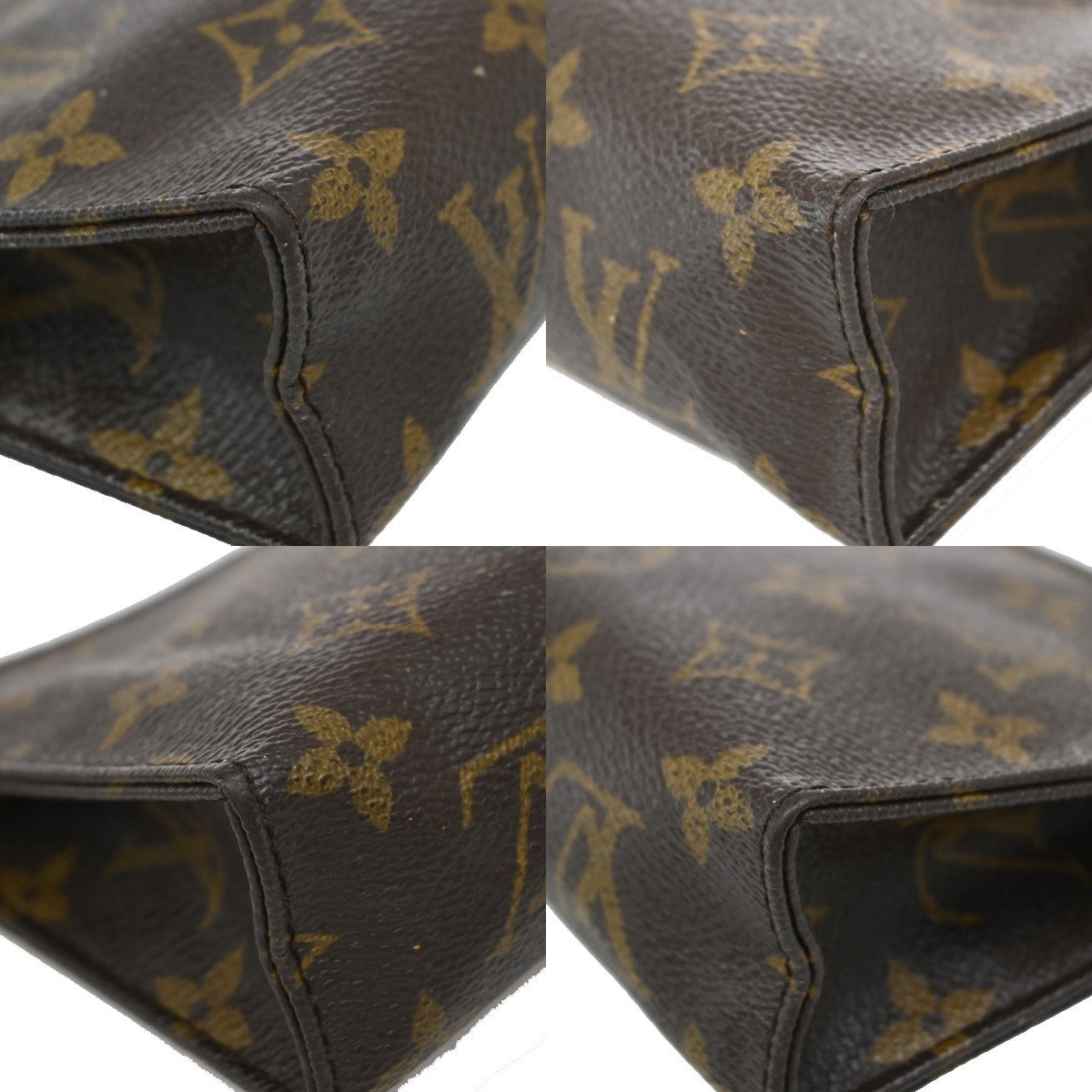 LOUIS VUITTON Poche Toilette 15 Clutch Pouch Bag Monogram Leather M47546 04KP143