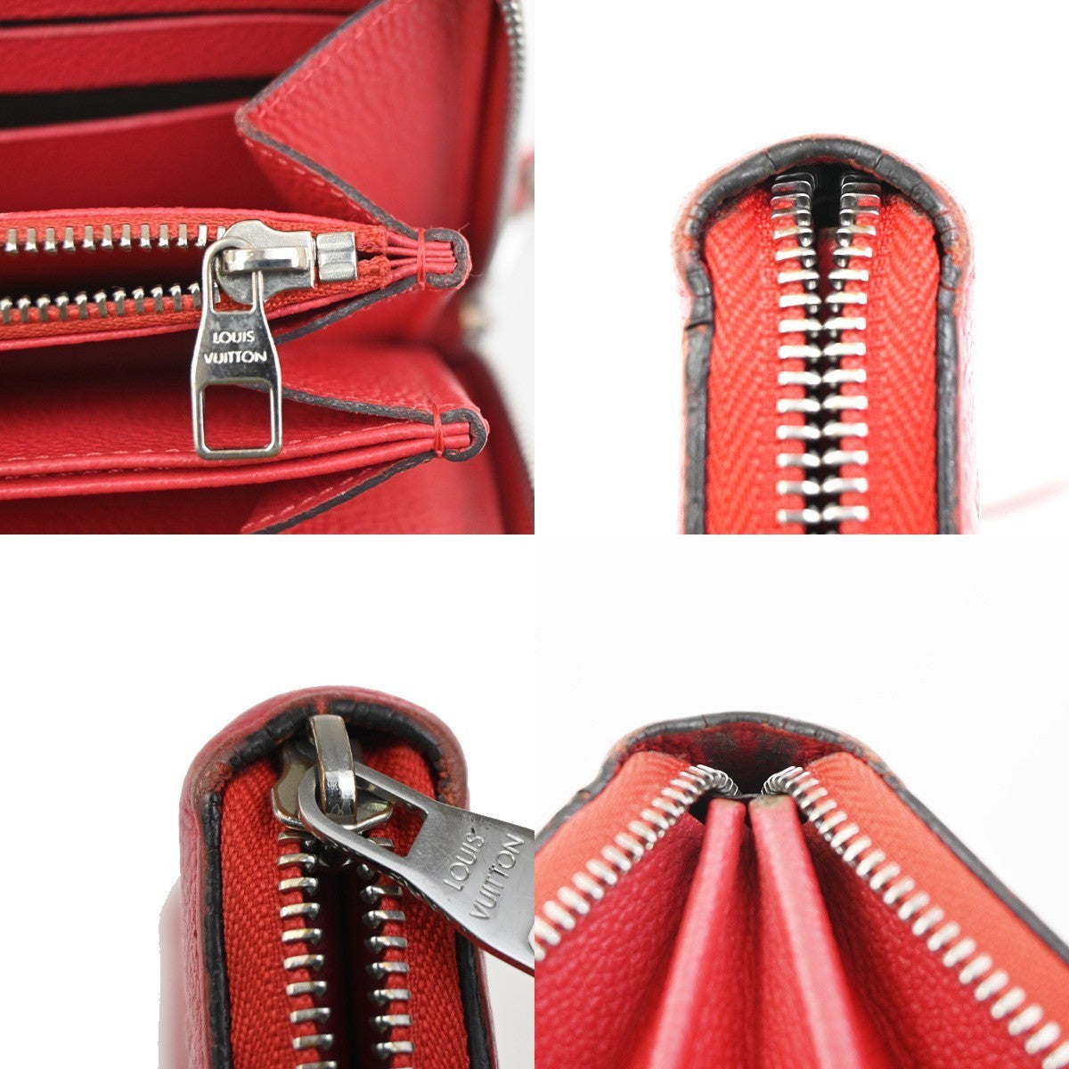 LOUIS VUITTON Zippy Wallet Long Wallet Monogram Empreinte Red M61865 66KC311