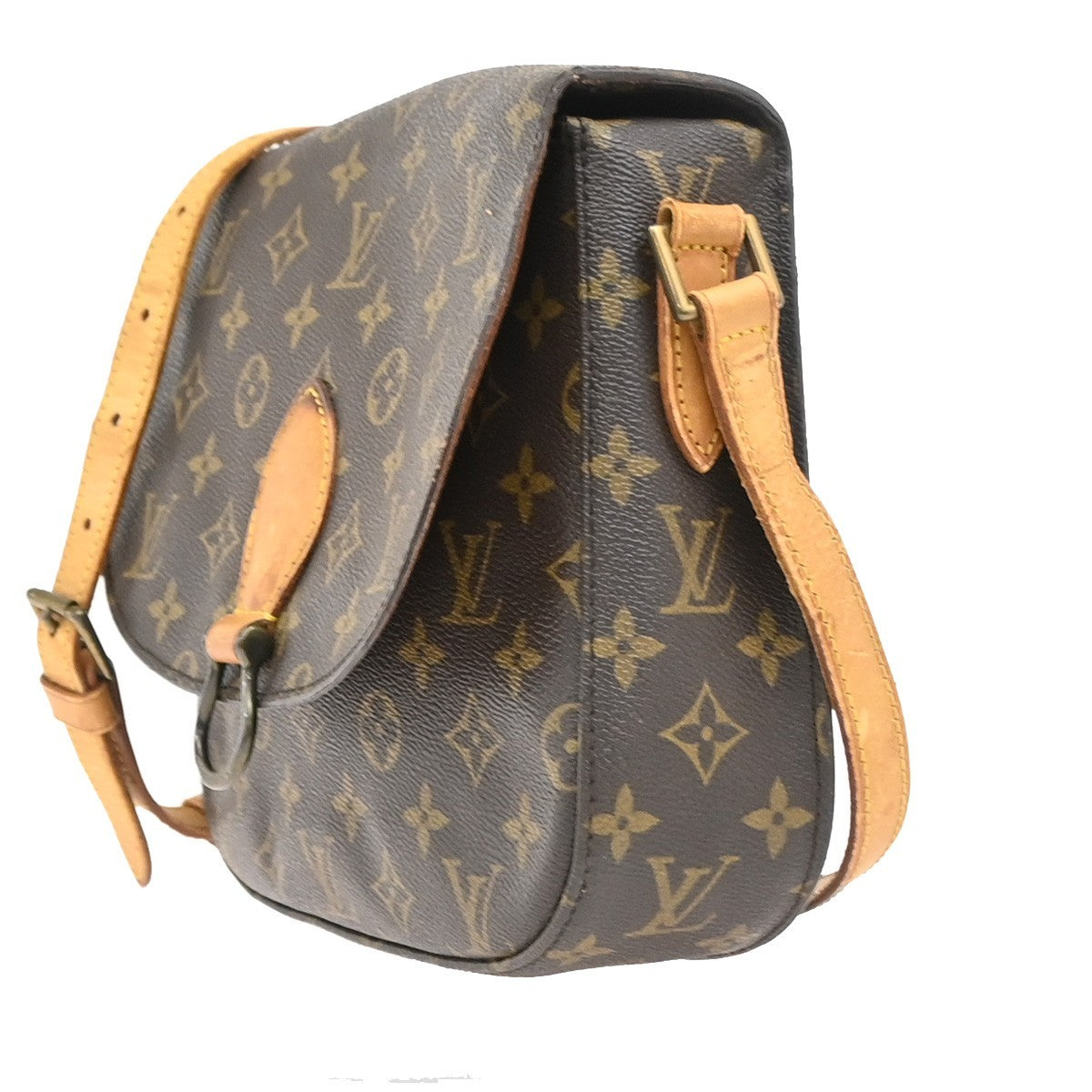 LOUIS VUITTON Saint Cloud GM Shoulder Bag Monogram Leather Brown M51242 30PA025