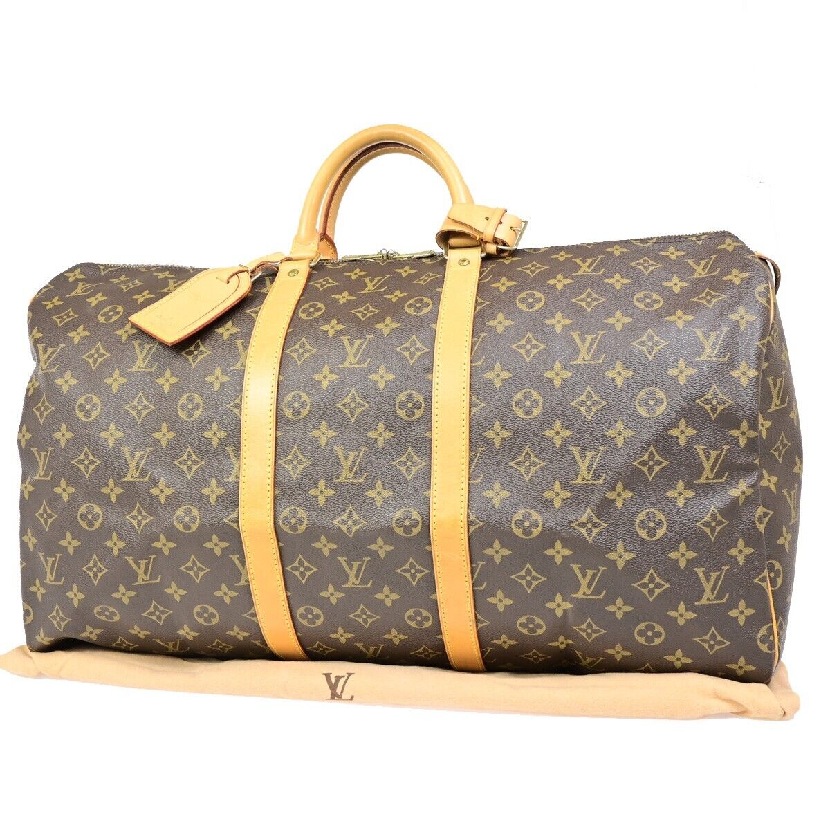 LOUIS VUITTON Keepall 55 Travel Hand Bag Monogram Leather Brown M41424 29EB851