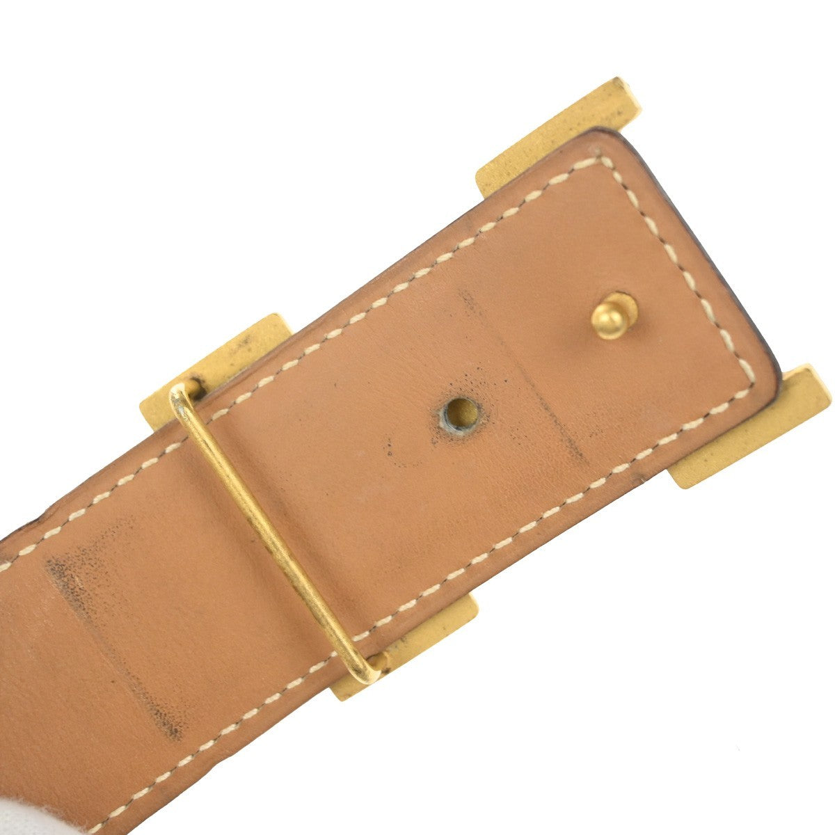 HERMES Constance H Logo Reversible Buckle Belt Leather Size 70 BK BN GHW 38RQ047