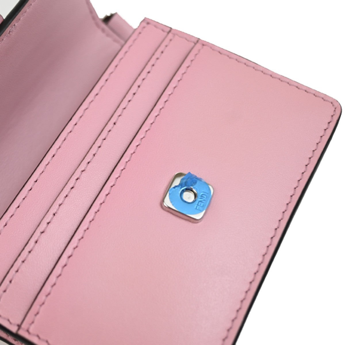 FENDI Logo Micro Baguette Crossbody Shoulder Hand Bag Leather Pink SHW 76YJ049