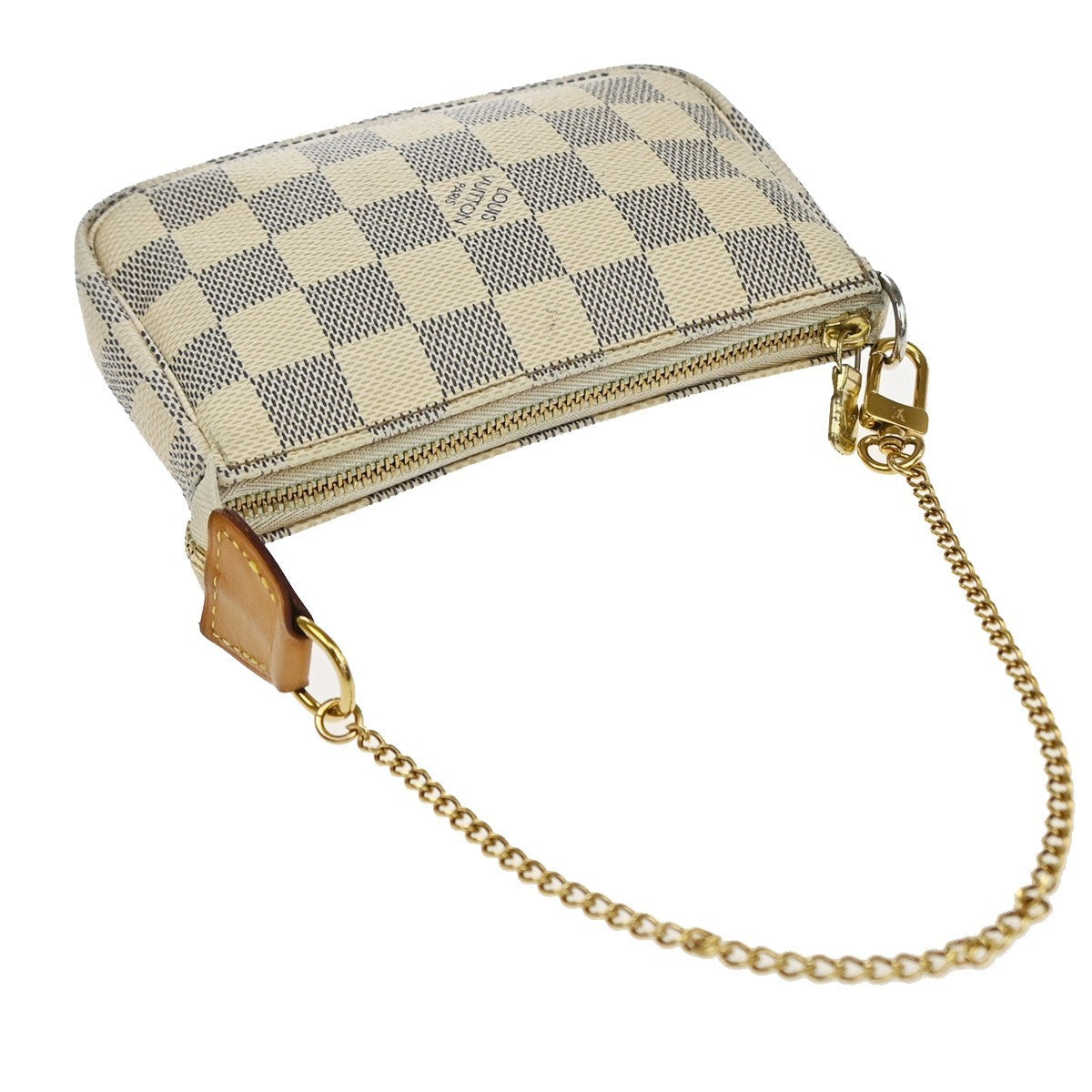LOUIS VUITTON Mini Pochette Accessoires Hand Bag Damier Azur WE N58010 82YJ213