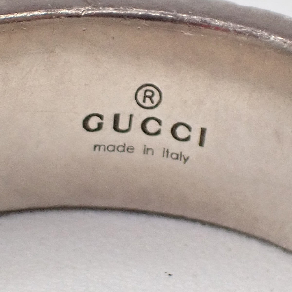 GUCCI GG Marmomt Logo Ring Silver 925 Italy Accessories Size JP 17/ US 8 66MA181