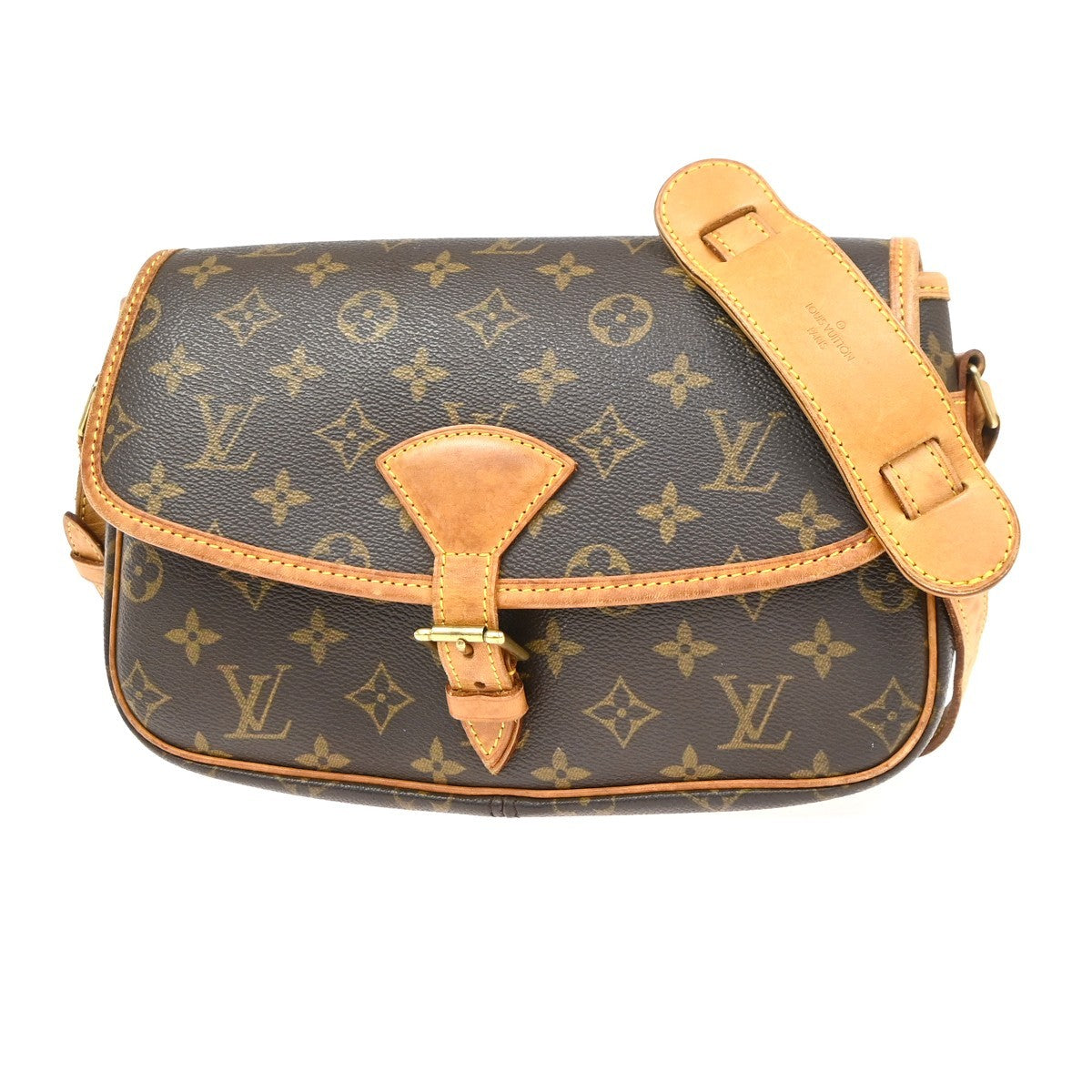 LOUIS VUITTON Sologne Shoulder Bag Monogram Leather Brown France M42250 22YJ164