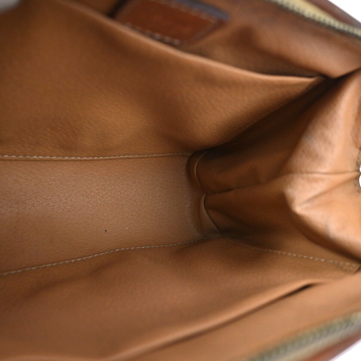 CELINE Logo Macadam Pattern Clutch Hand Bag PVC Leather Brown Italy 02ED480