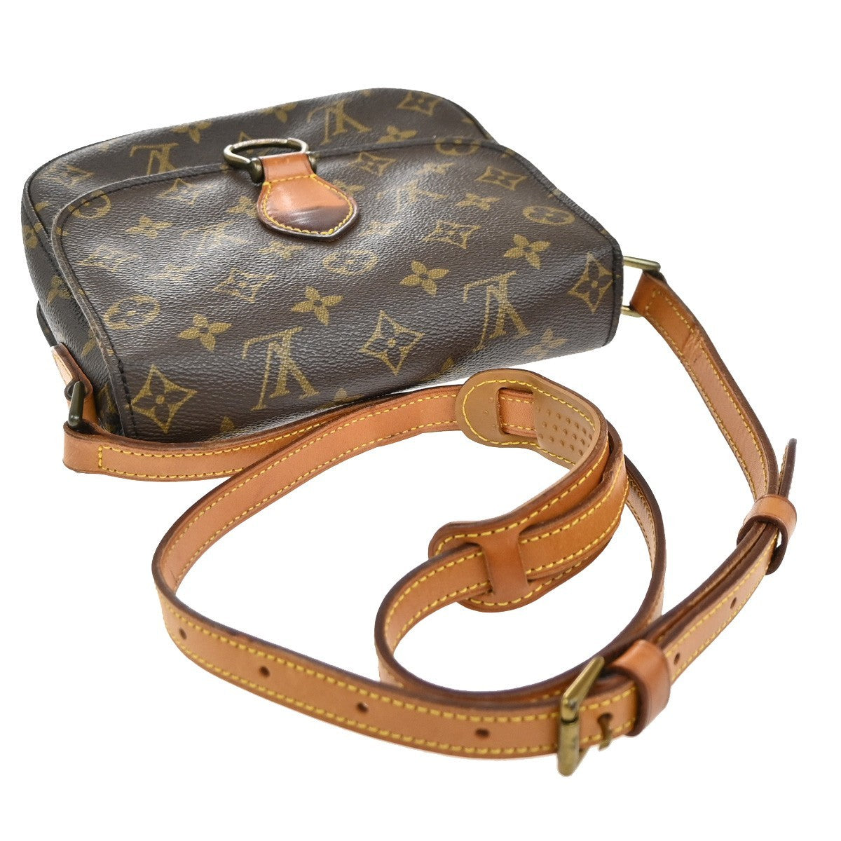 LOUIS VUITTON Saint Cloud MM Shoulder Bag Monogram Leather Brown M51243 33KP424