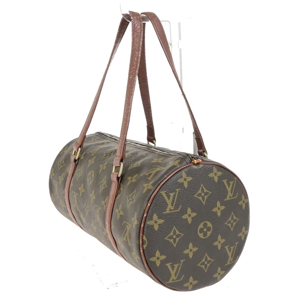 LOUIS VUITTON Logo PAPILLON 30 Hand Bag Monogram Leather Brown M51365 09FB281