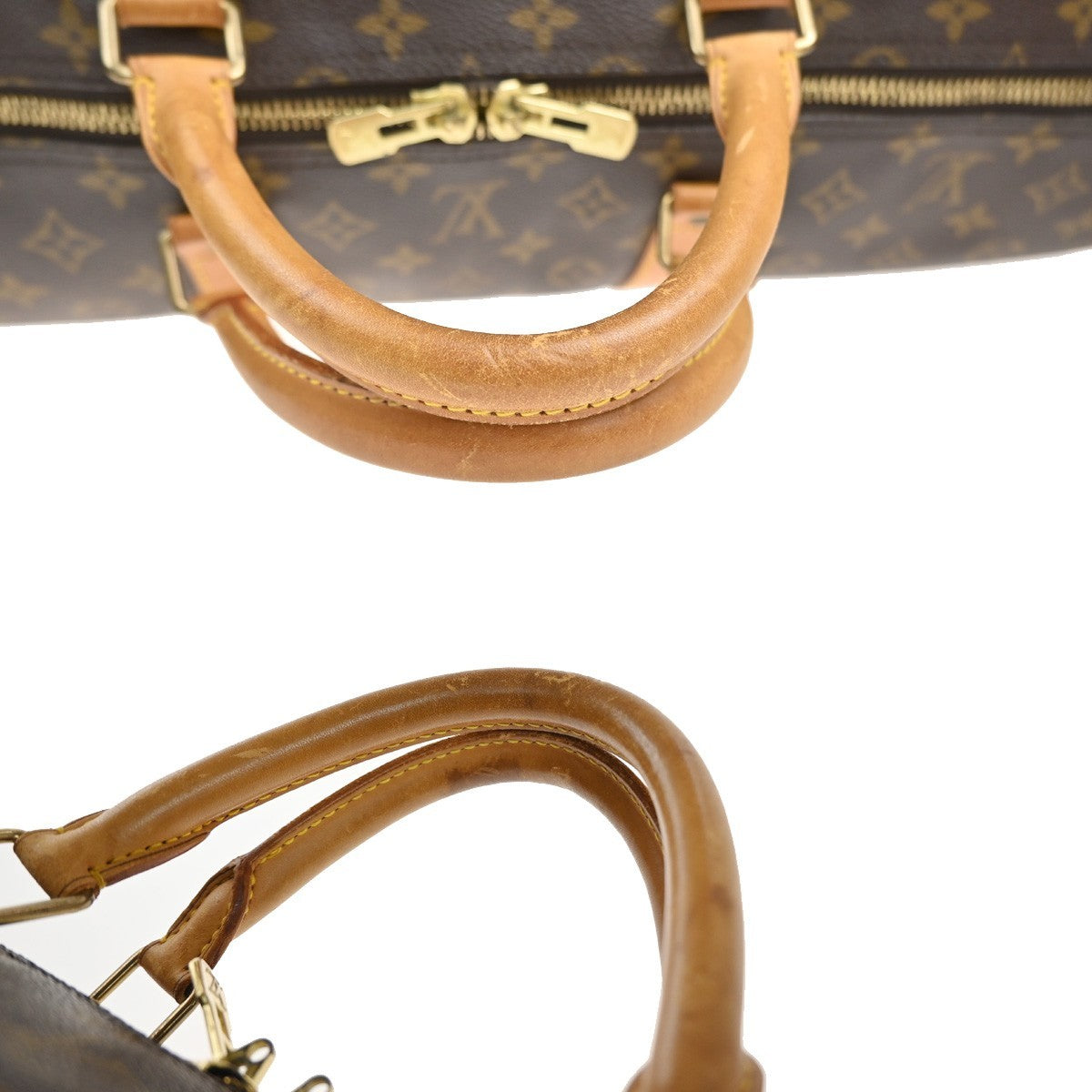 LOUIS VUITTON Keepall 60 Travel Hand Bag Monogram Leather Brown M41422 74YH945