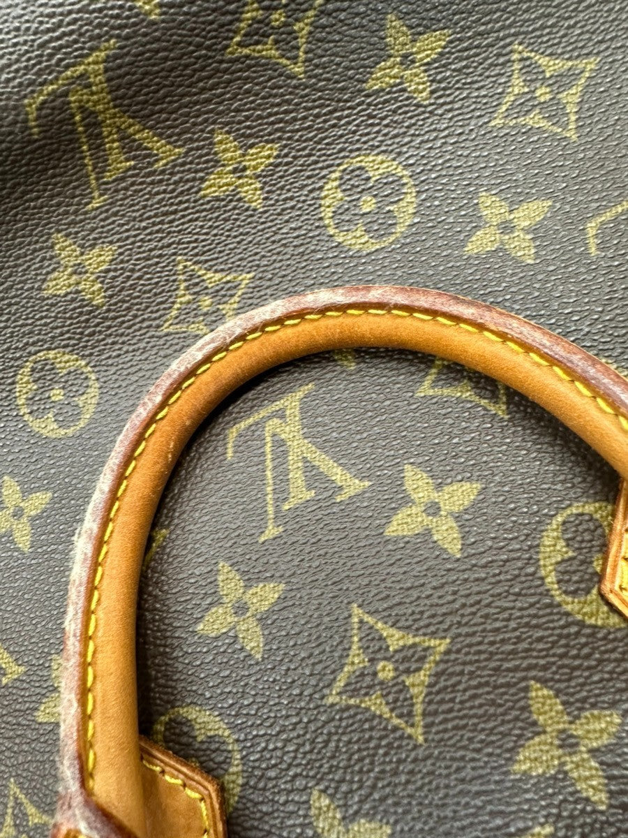 LOUIS VUITTON LV Logo Alma Hand Bag Monogram Leather Brown France M51130 88KC295