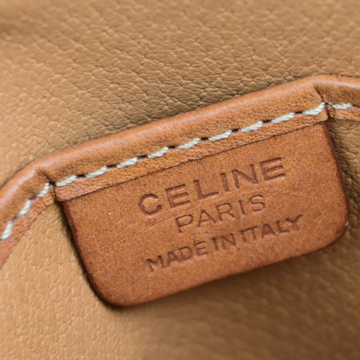 CELINE Logo Macadam Pattern 2Way Shoulder Hand Bag PVC Leather Brown GHW 38EC961