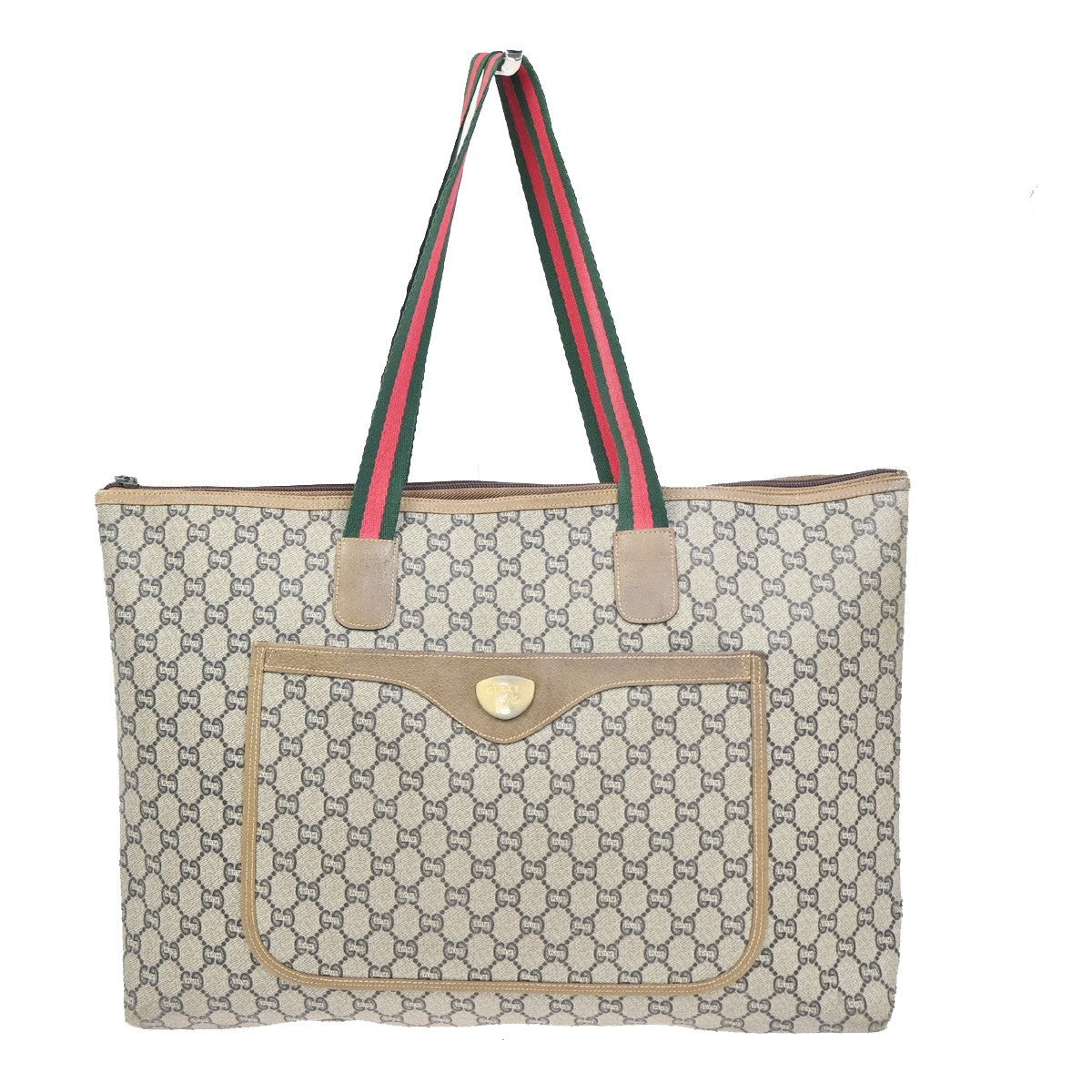 GUCCI PLUS GG Pattern Sherry Shoulder Tote Bag PVC Leather BE BN Italy 61ZA327