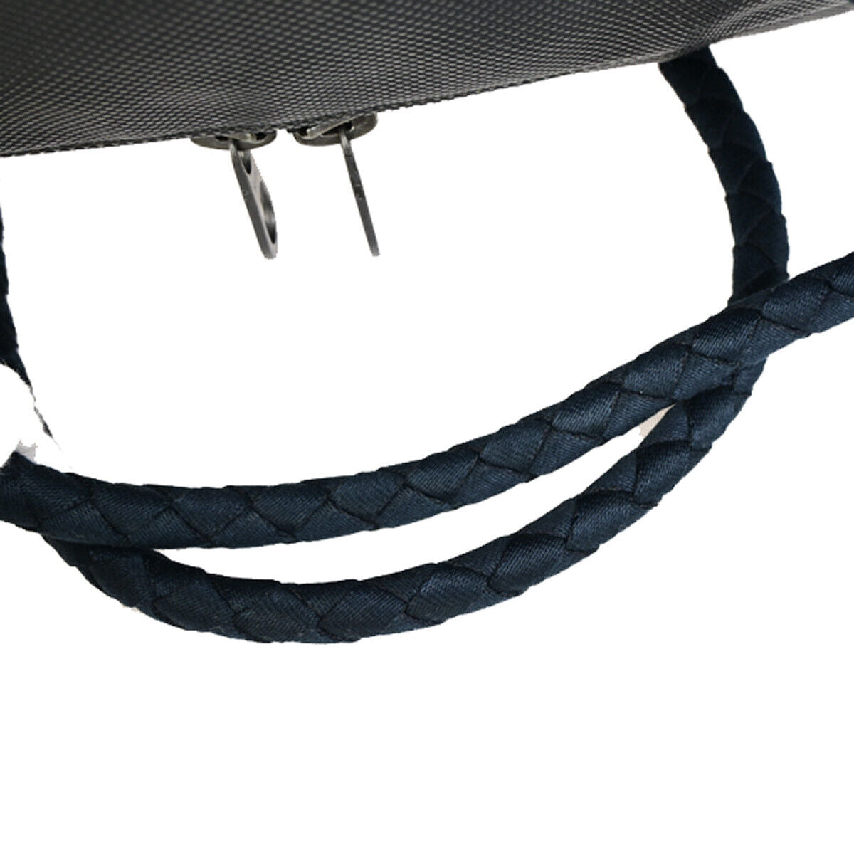 BOTTEGA VENETA Logo Intrecciato Travel Hand Bag PVC Canvas Leather Black 67YG558