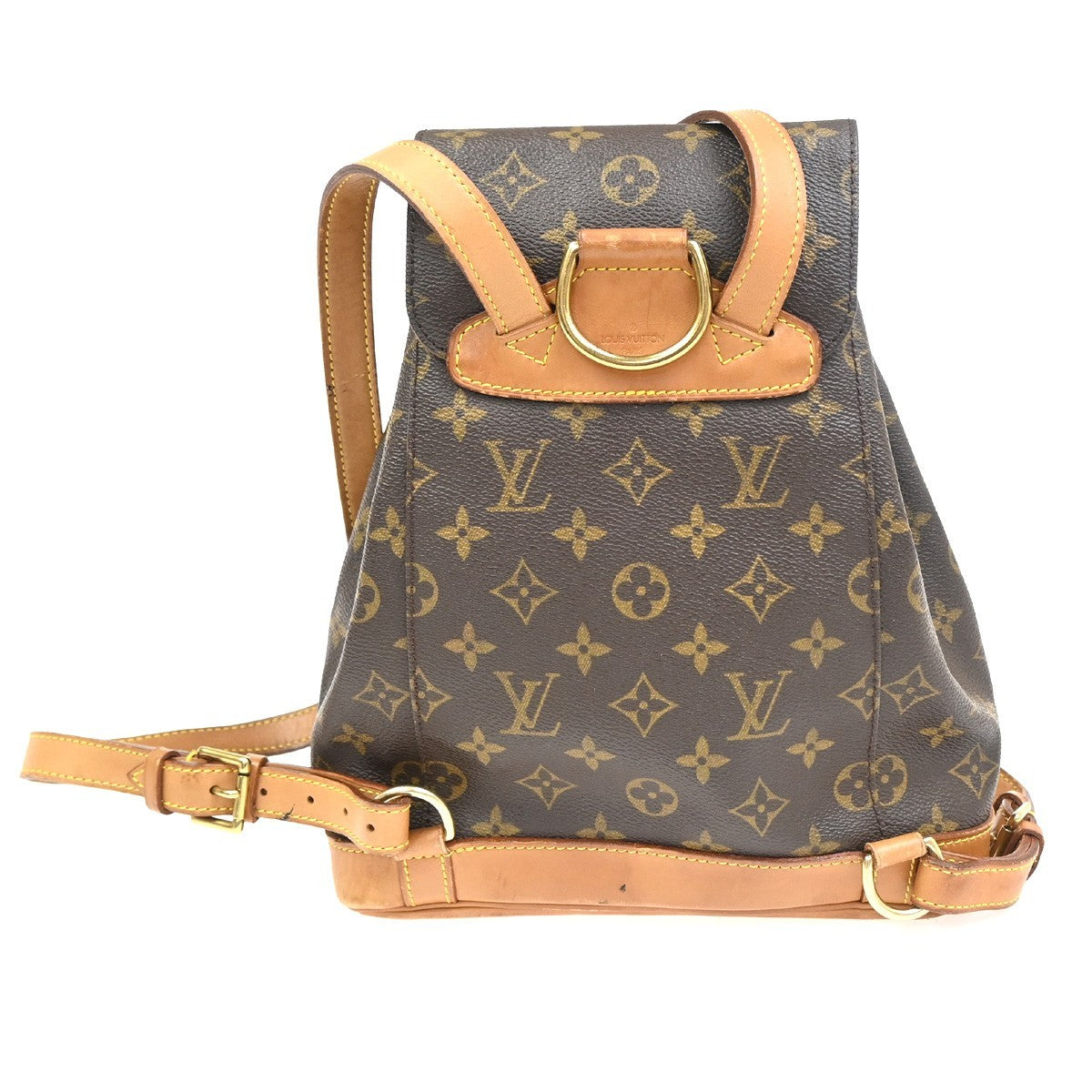 LOUIS VUITTON Montsouris MM Backpack Bag Monogram Leather Brown M51136 90KC972