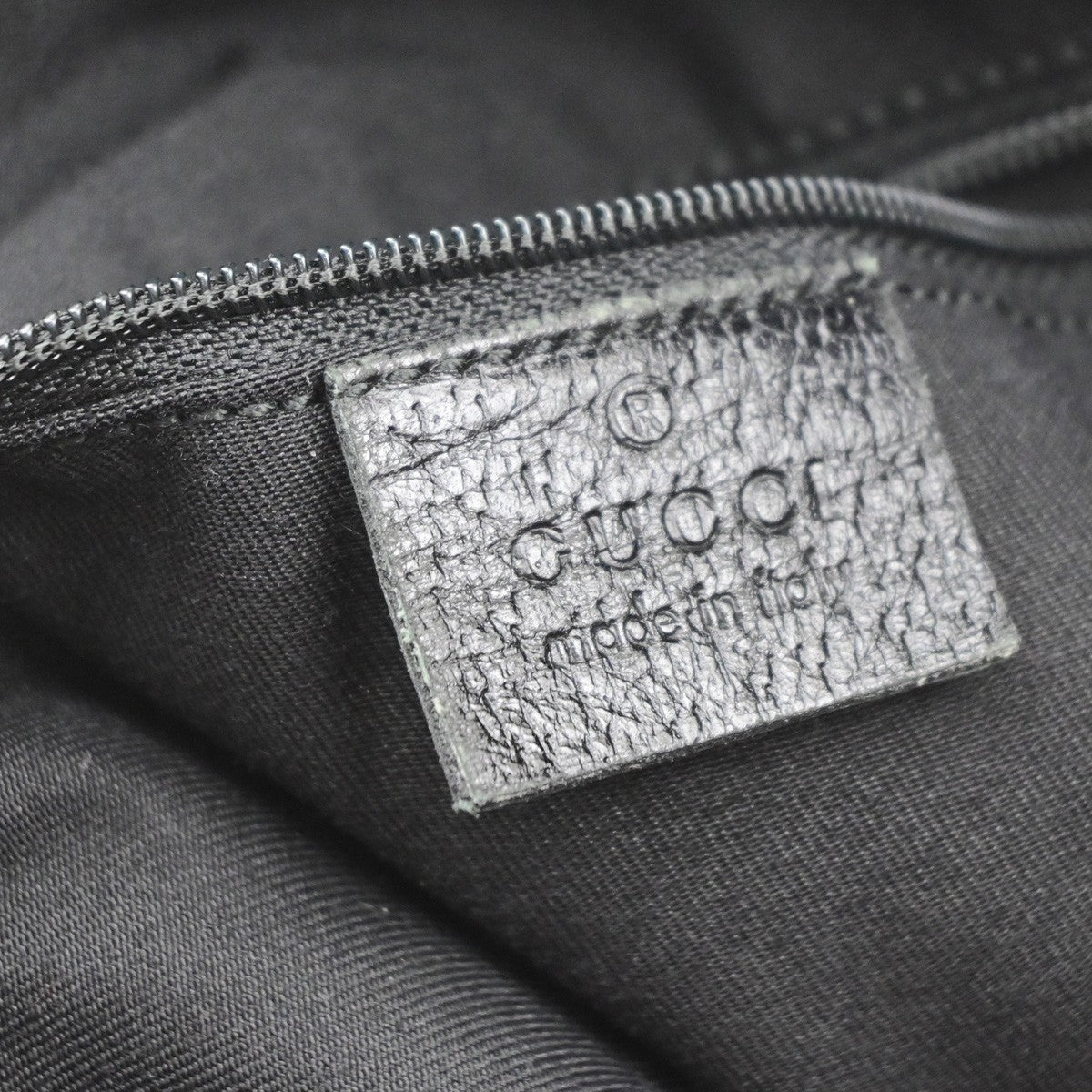 GUCCI Logo Abbey GG Shoulder Tote Bag Canvas Leather Black GHW Italy 70MA721