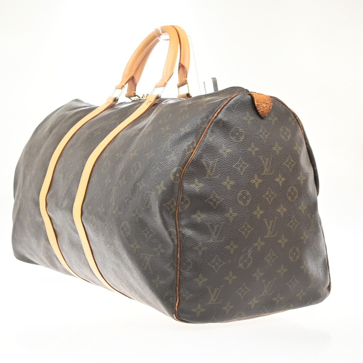 LOUIS VUITTON Keepall 55 Travel Hand Bag Monogram Leather Brown M41424 35RL884