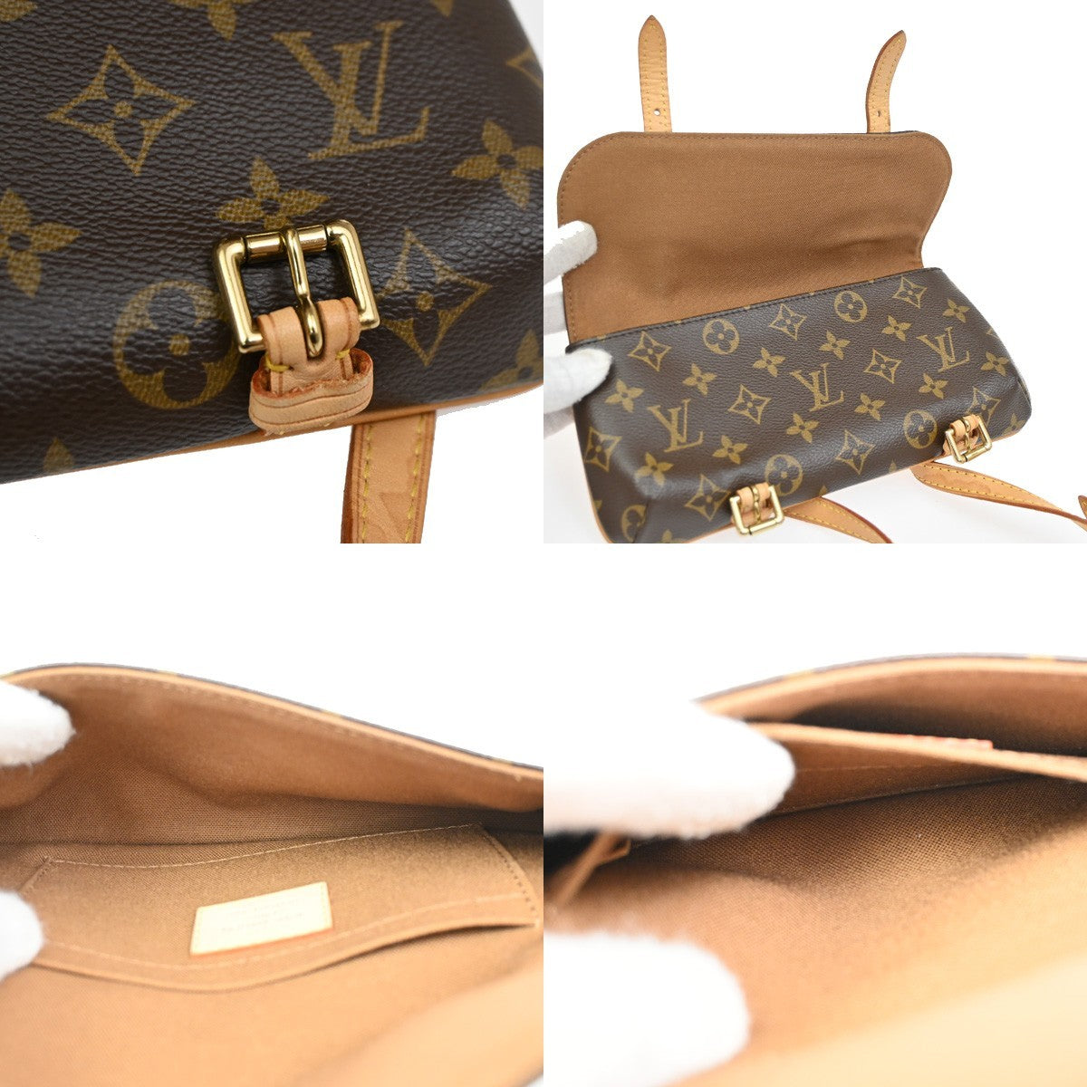 LOUIS VUITTON LV Pochette Marrell Bum Bag Monogram Leather Brown M51159 42KB863