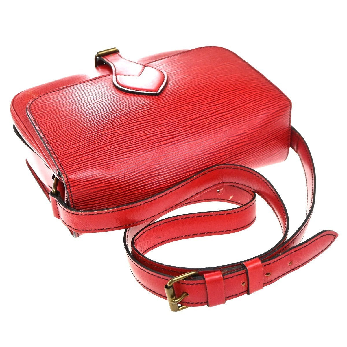 LOUIS VUITTON LV Cartouchiere MM Shoulder Bag Epi Leather Red M52247 83KP434