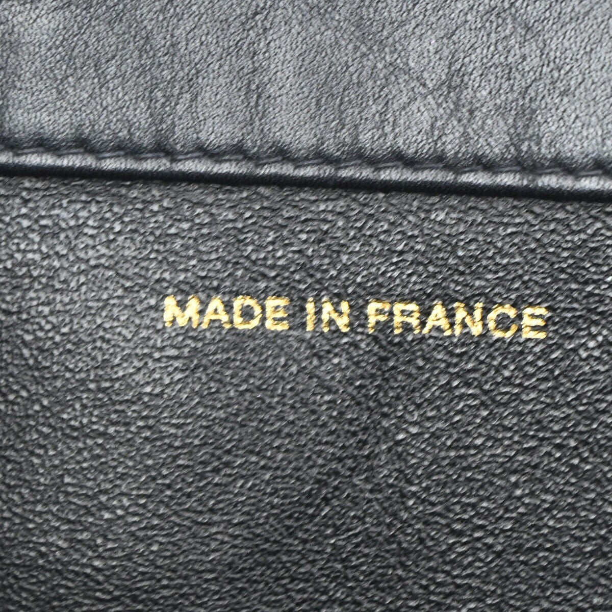 CHANEL CC Logo Chain Shoulder Tote Bag Leather BK GHW France Vintage 649RJ851