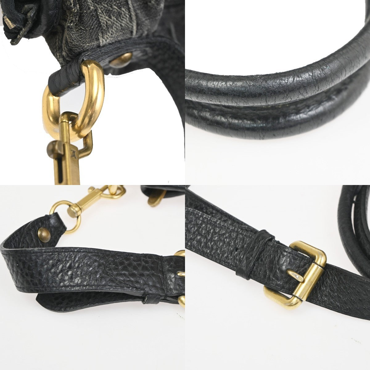 LOUIS VUITTON Neo Cabby MM 2Way Shoulder Bag Monogram Denim BK M95351 632CA773