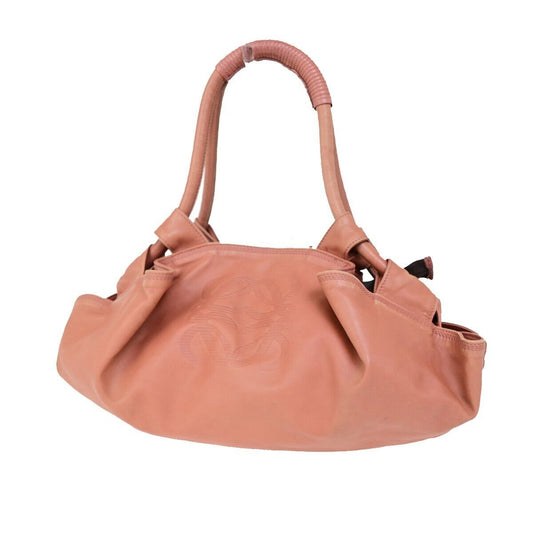 LOEWE Anagram Logos Nappa Aire Hand Bag Leather Pink Made in Spain 62FB185