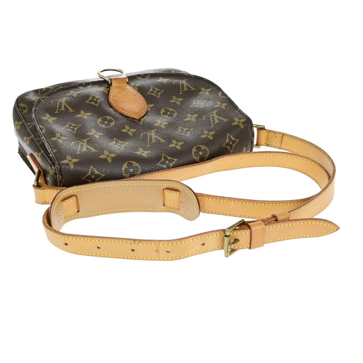 LOUIS VUITTON Saint Cloud GM Shoulder Bag Monogram Leather Brown M51242 30EC732