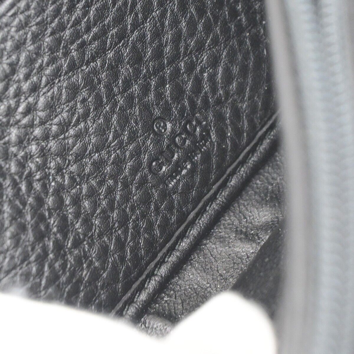 GUCCI GG Logo Bifold Long Wallet Leather Black Made in Italy 65EC001