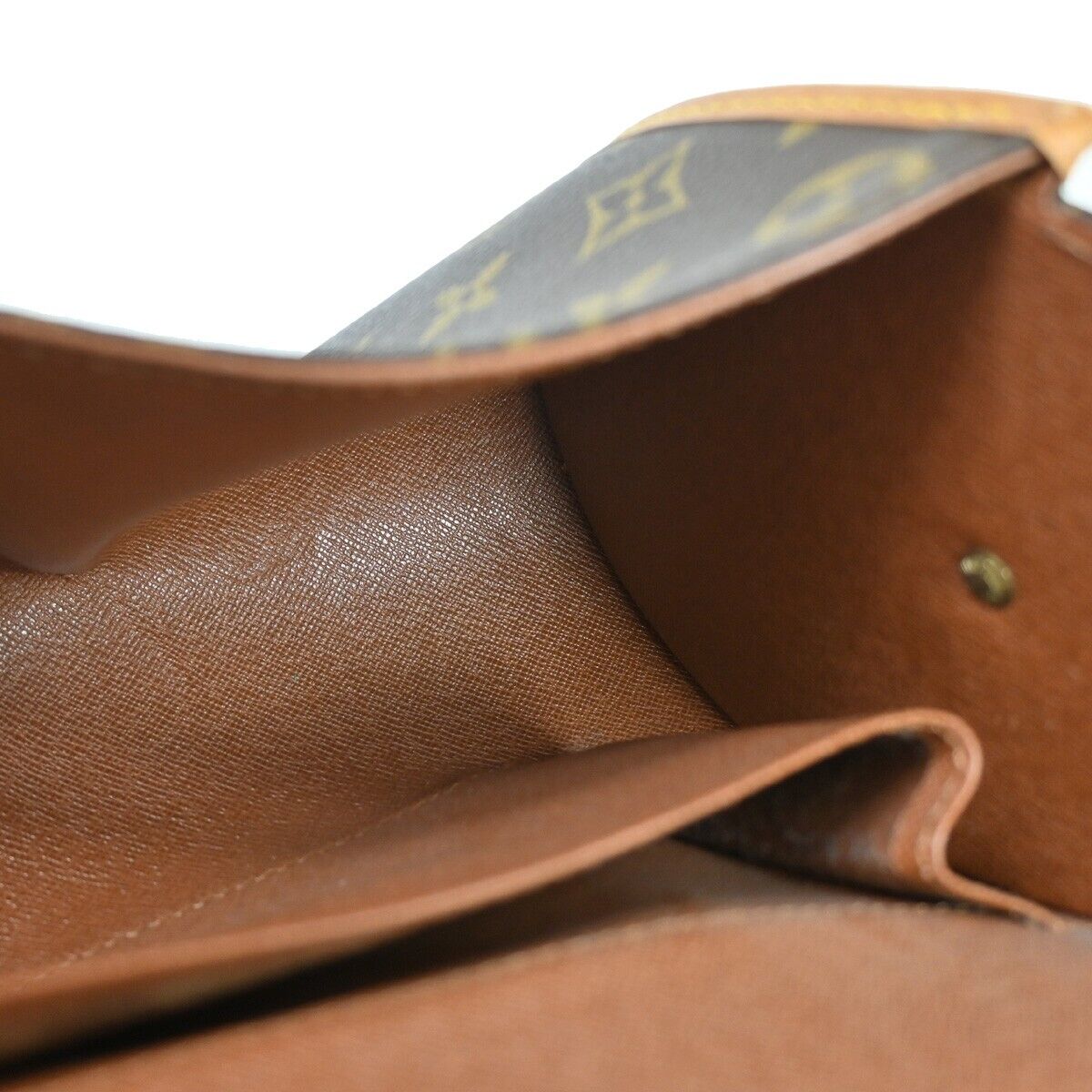 LOUIS VUITTON Logo Marne Shoulder Bag Monogram Leather Brown M51369 85YE213