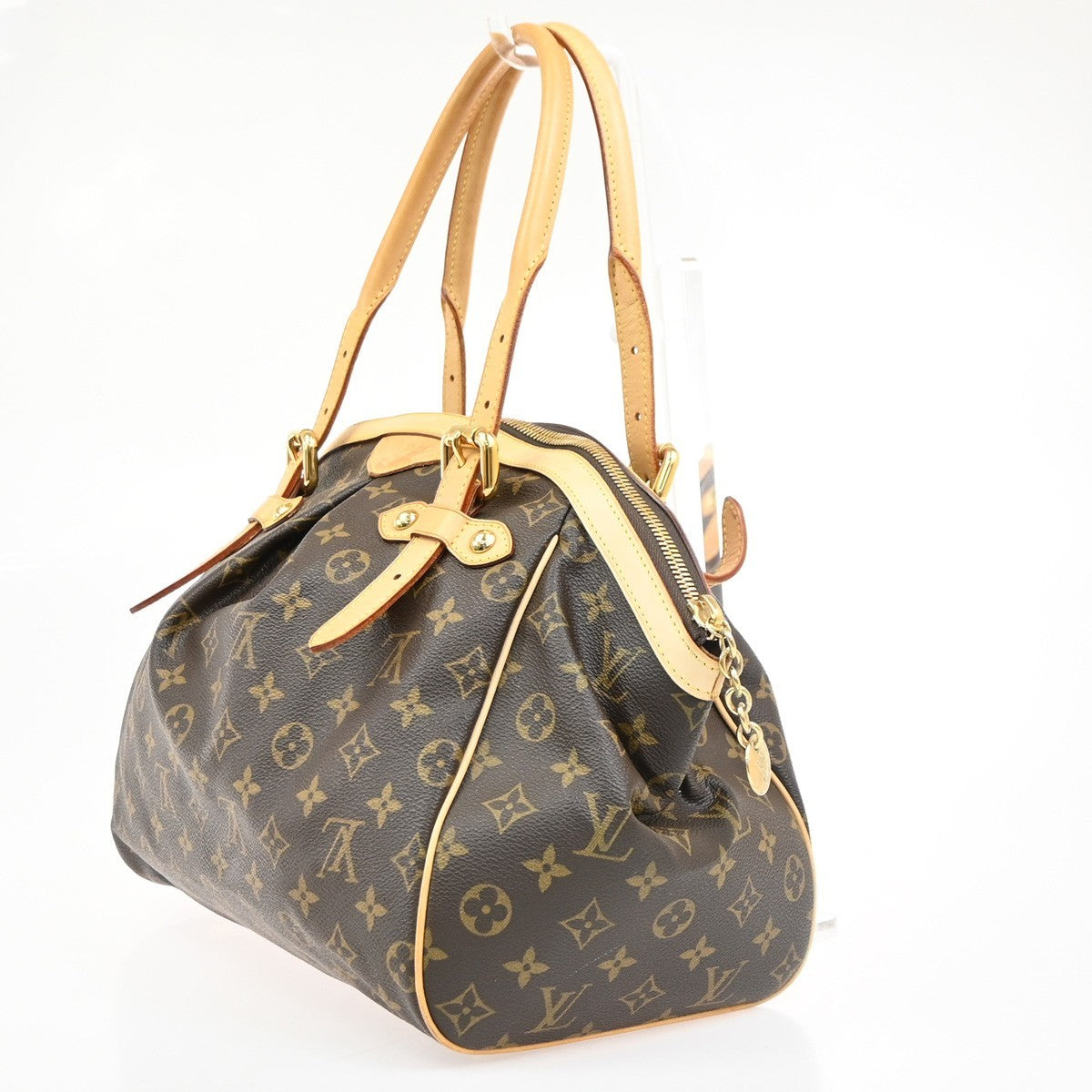 LOUIS VUITTON LV Tivoli GM Shoulder Bag Monogram Leather Brown M40144 95PA108