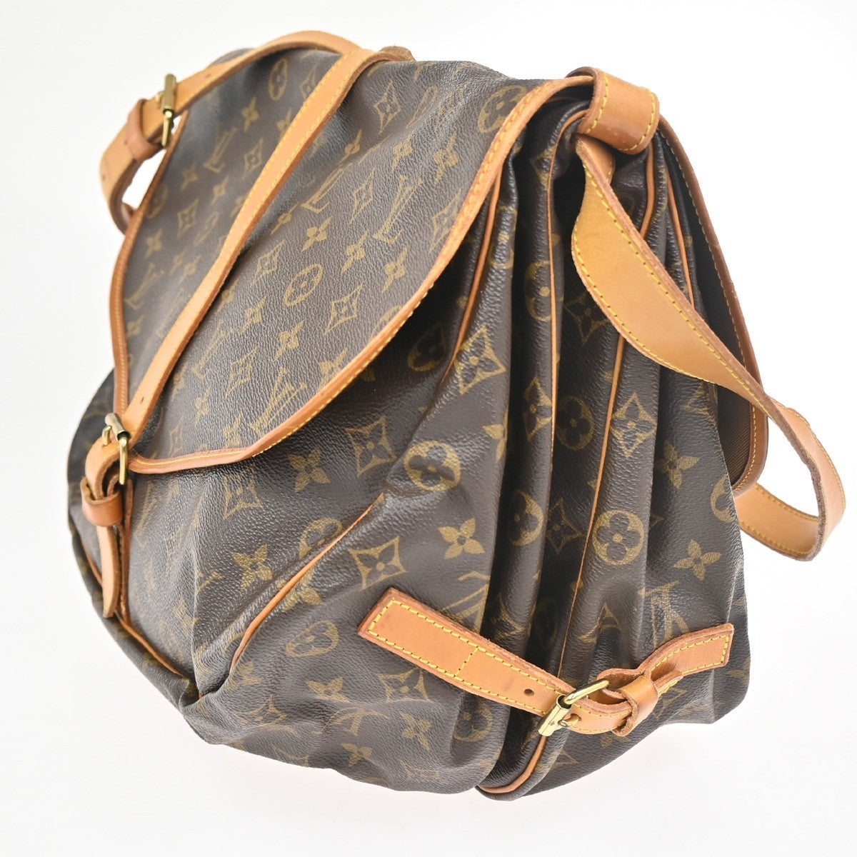 LOUIS VUITTON Saumur 35 Shoulder Bag Monogram Leather BN France M42254 74KC553