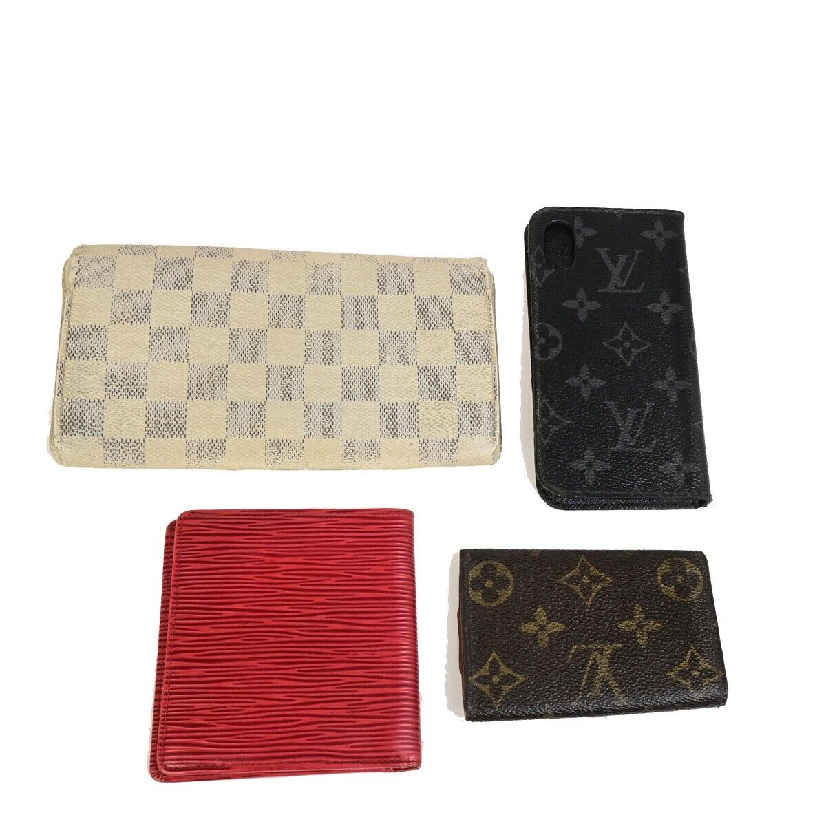 LOUIS VUITTON 4 Set Wallet Phone Key Case Monogram Epi  Damier Azur 60KA467