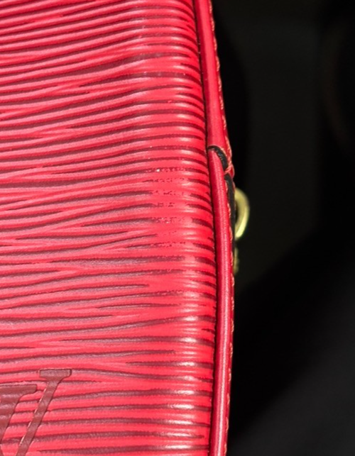 LOUIS VUITTON LV Sabron Logo Hand Bag Epi Leather Red France M52047 72RL901