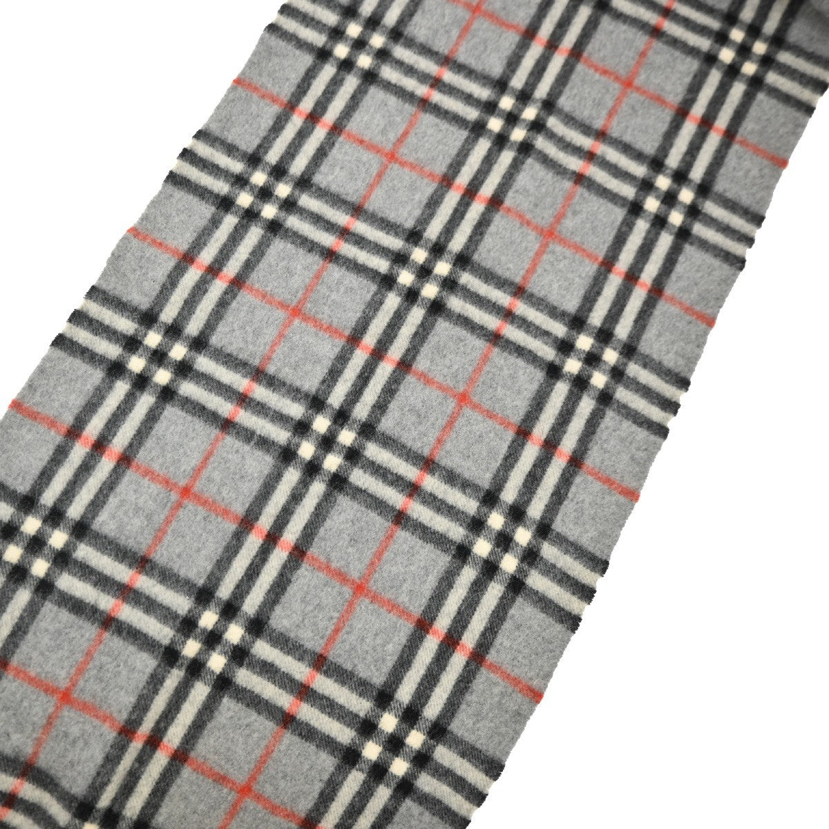 BURBERRY Logo Nova Check Scarf Maffler Cashmere Gray 60EG274