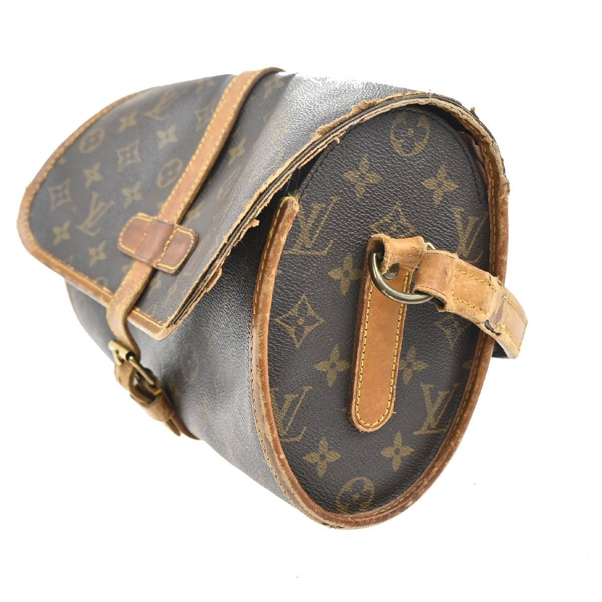 LOUIS VUITTON Logo Marne Shoulder Bag Monogram Leather Brown M51369 60MA308