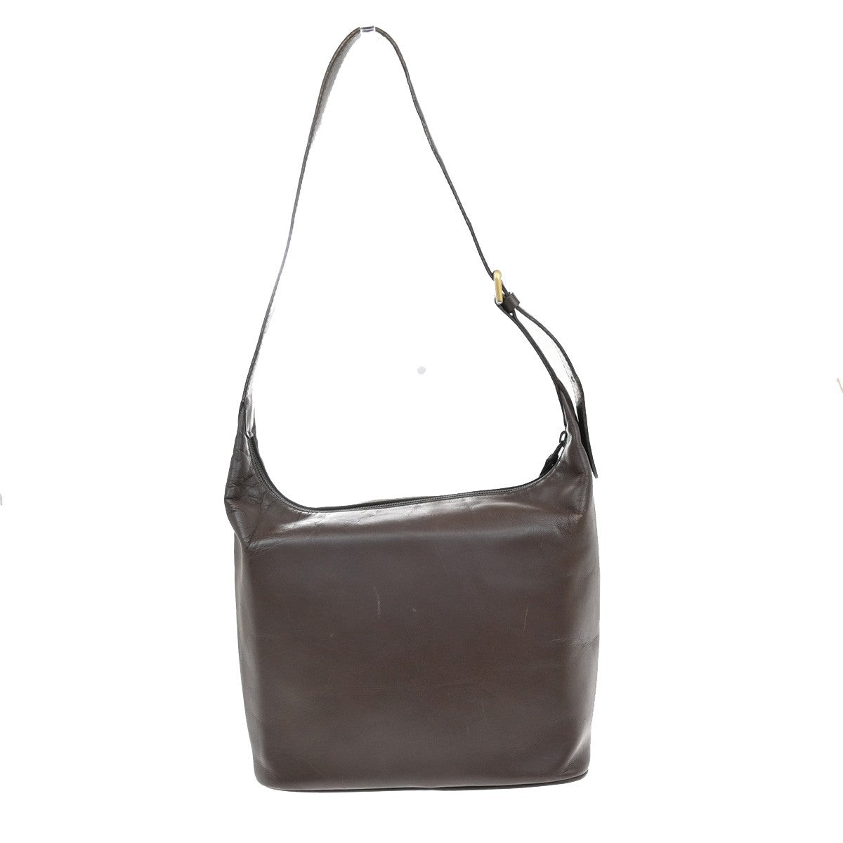 Burberrys Logo Shoulder Bag Nova Check Leather BrownGHW 07YH780