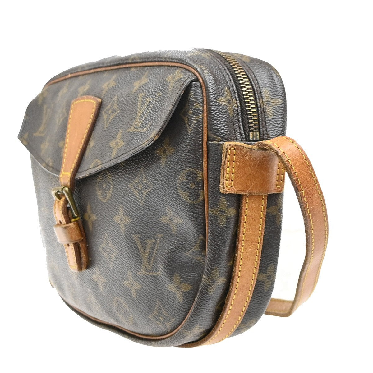 LOUIS VUITTON Jeune Fille MM Shoulder Bag Monogram Leather Brown M51226 67MA539