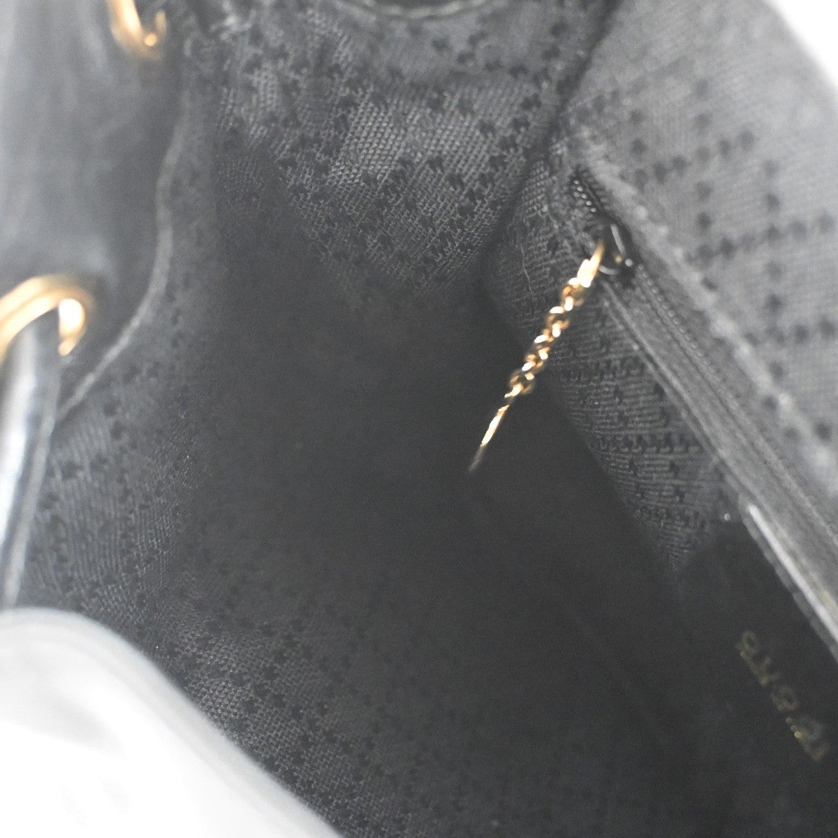 GUCCI Logo Bamboo Drawstring Backpack Bag Leather Black GHW Italy 85CA872