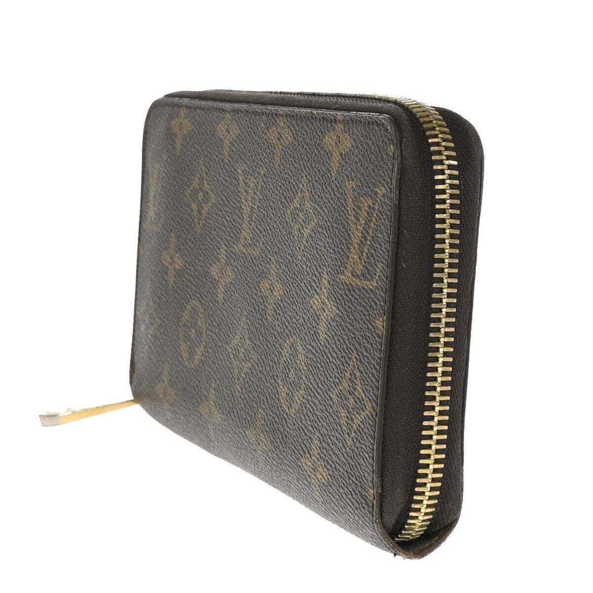 LOUIS VUITTON Zippy Wallet Long Bifold Monogram Leather Brown M60017 39FA521