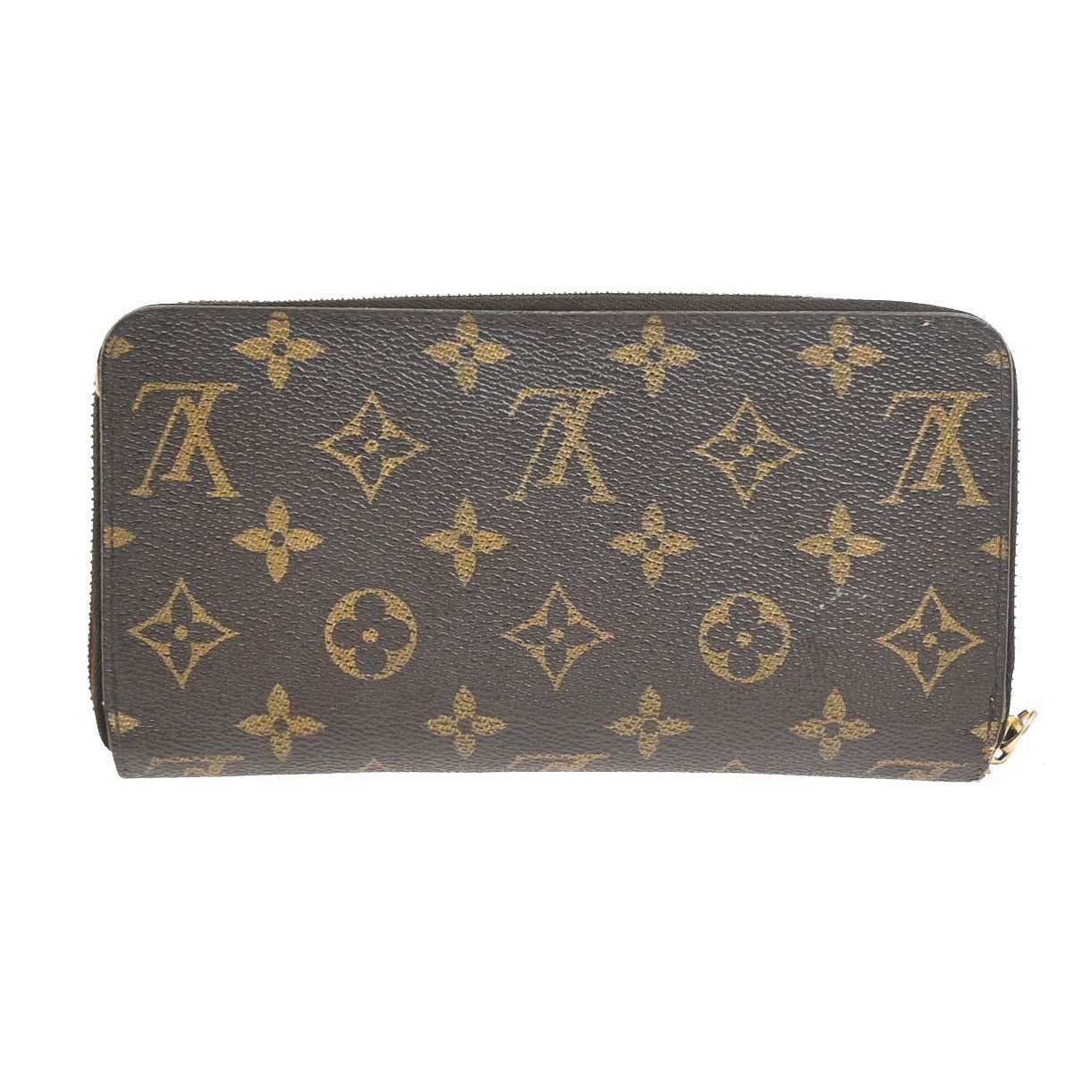 LOUIS VUITTON Logo Long Zippy Wallet Monogram leather Brown Spain M60017 04MA675