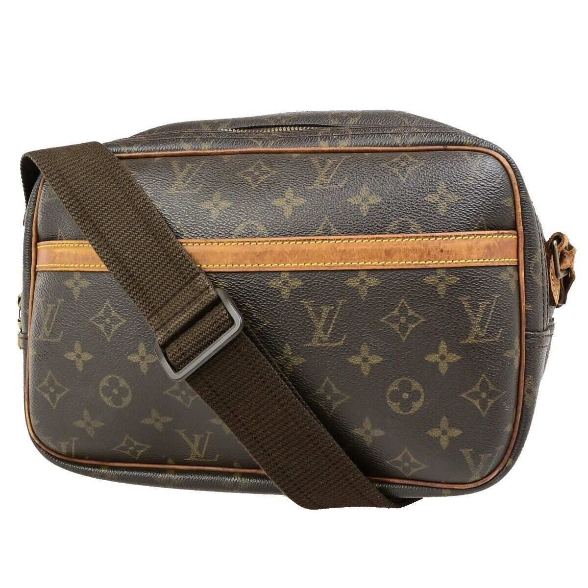LOUIS VUITTON Reporter PM Crossbody Shoulder Bag Monogram Leather M45254 69ED047