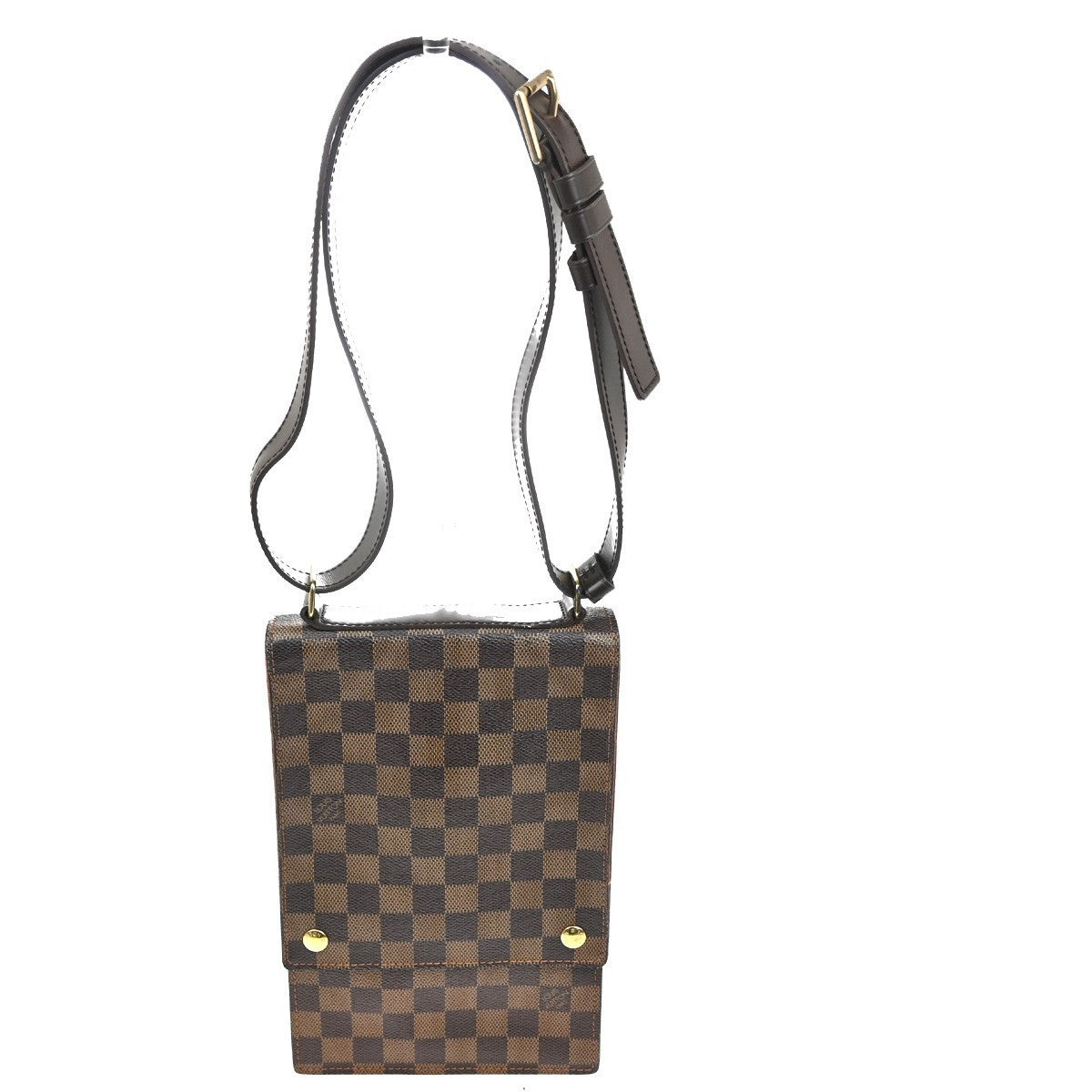 LOUIS VUITTON Portobello Shoulder Bag Damier Leather Brown N45271 83TA389