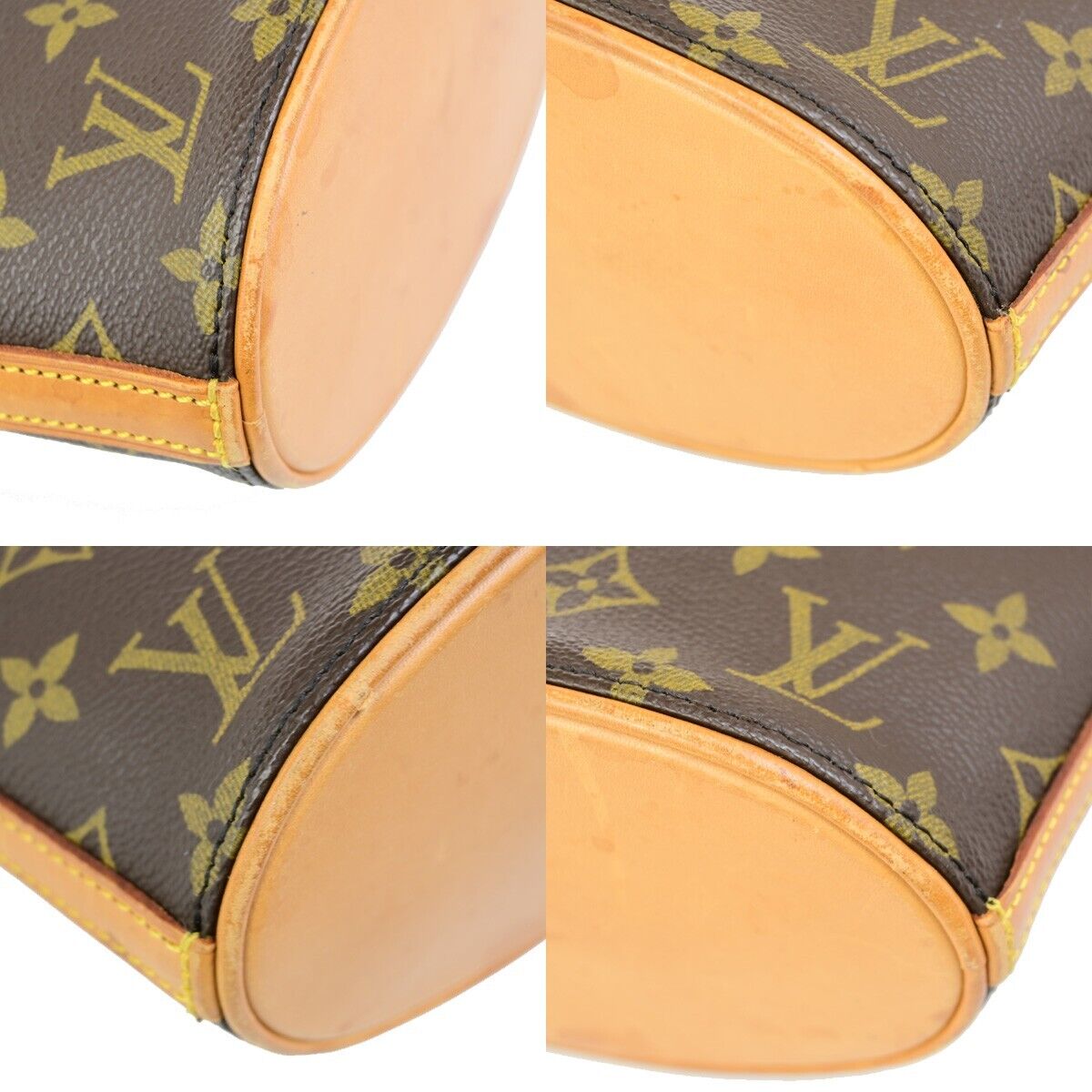 LOUIS VUITTON Logo Drouot Shoulder Bag Monogram Leather Brown M51290 76ED002