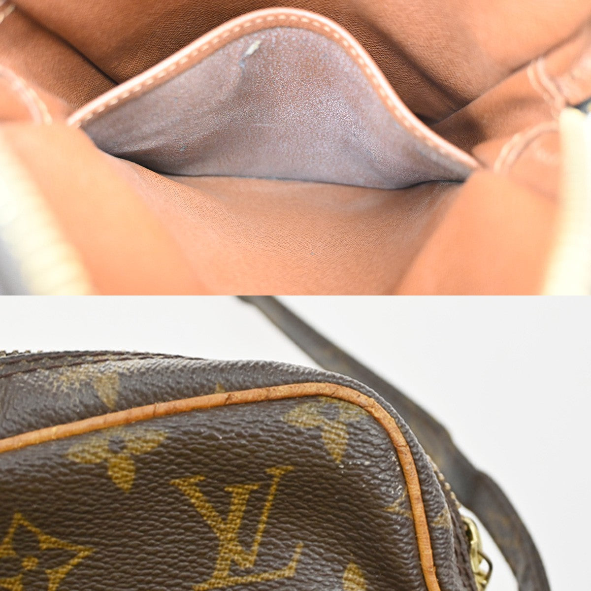 LOUIS VUITTON Danube Shoulder Bag Monogram Leather Brown France M45266 33SA093