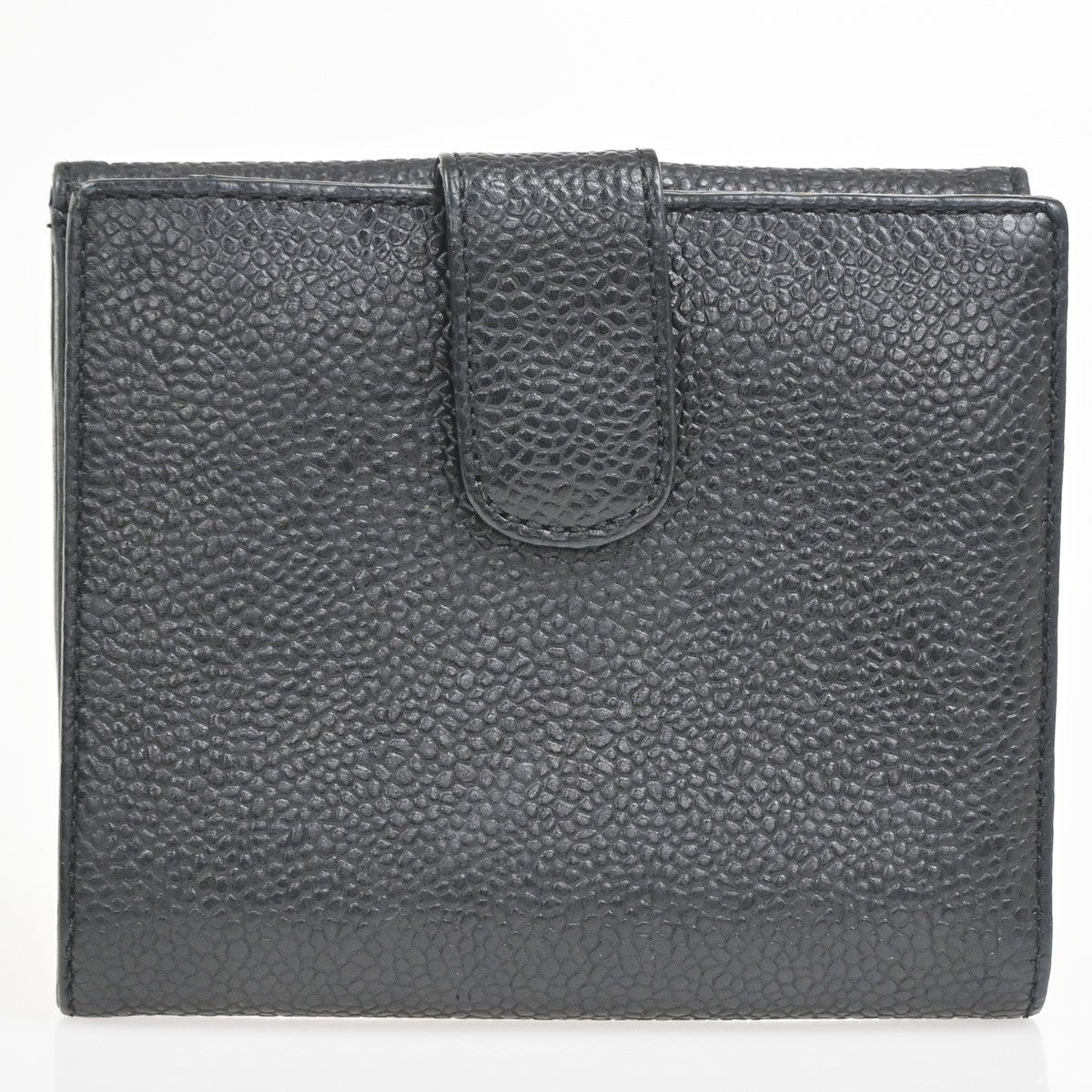 CHANEL CC Bifold Wallet Purse Grained Calfskin Leather BK Italy Vintage 39YJ020