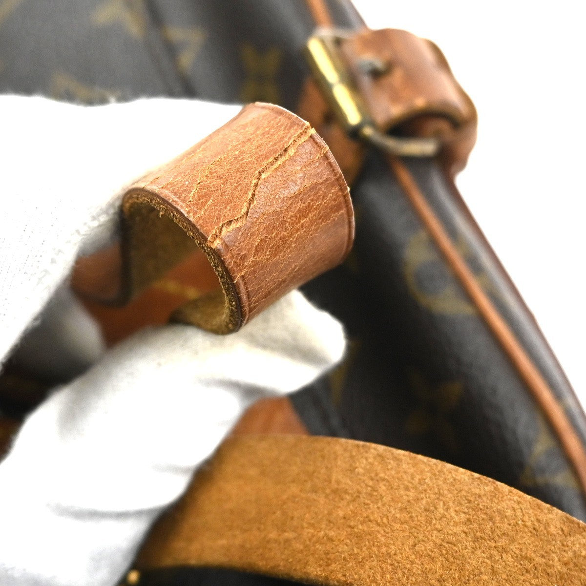 LOUIS VUITTON Cartouchiere MM Shoulder Bag Monogram Leather Brown M51253 62KC516