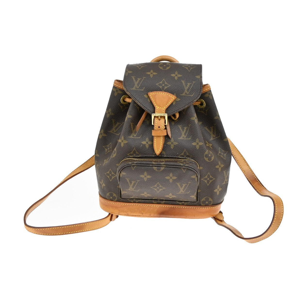 LOUIS VUITTON Mini Montsouris Backpack Bag Monogram Leather Brown M51137 12EE163