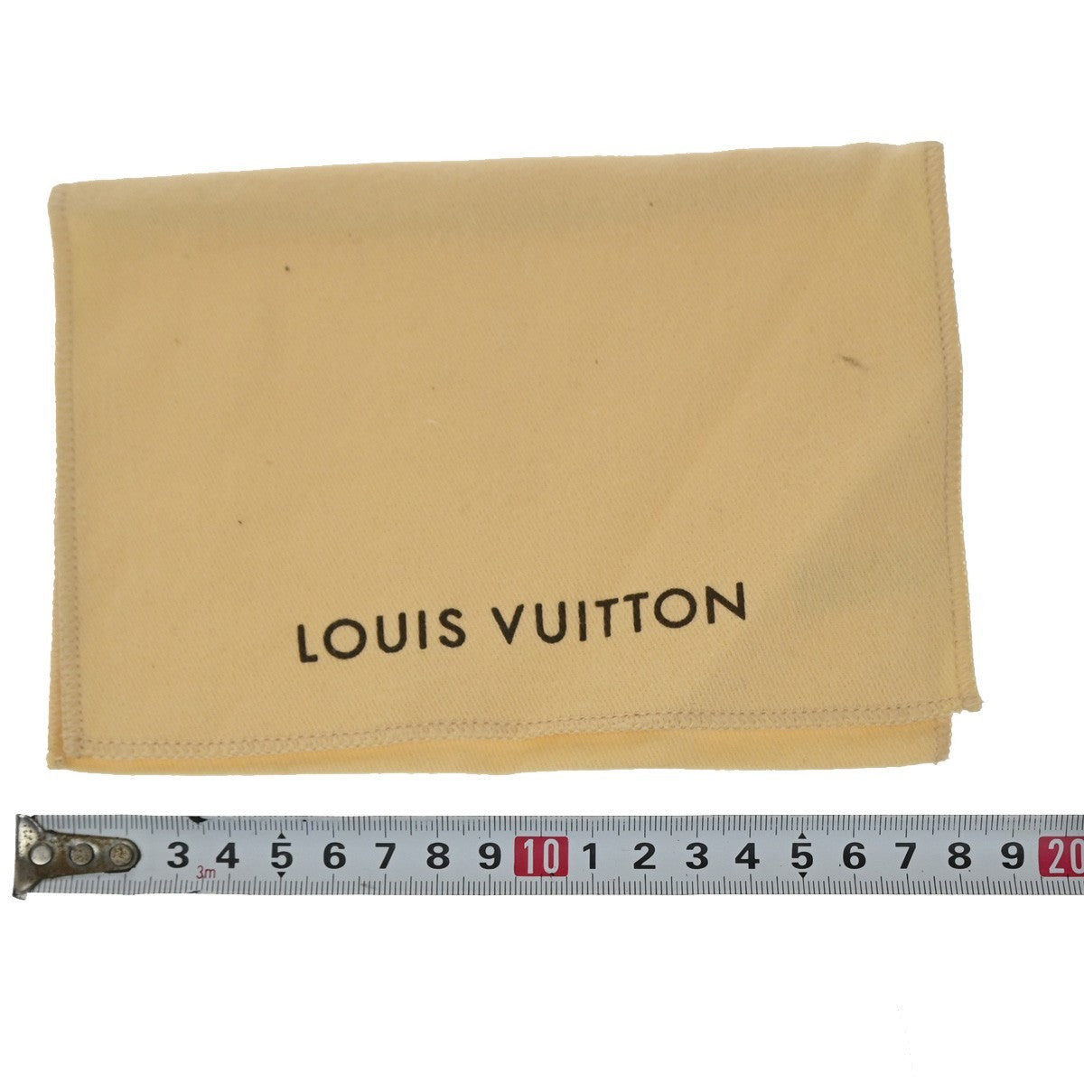 LOUIS VUITTON Logo 10 Set Drawstring Dust Bag Canvas Cotton Beige Brown 09YH867