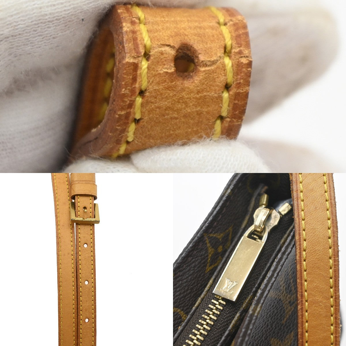 LOUIS VUITTON Logo Trotteur Shoulder Bag Monogram Leather Brown M51240 76YJ280