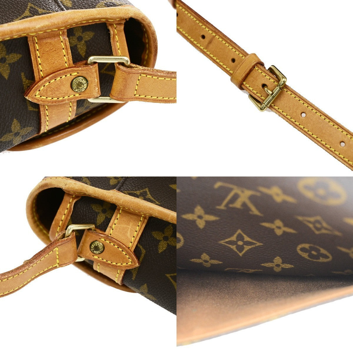LOUIS VUITTON Sologne Shoulder Bag Monogram Leather Brown France M42250 41RQ082